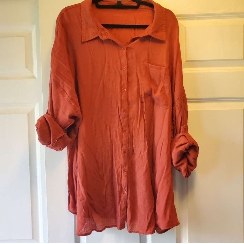 Torrid Burnt Orange Blouse